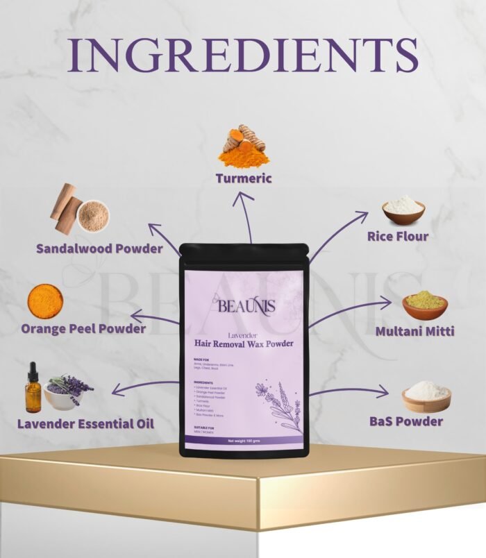 Lavender Painless Hair Removal Wax Powder