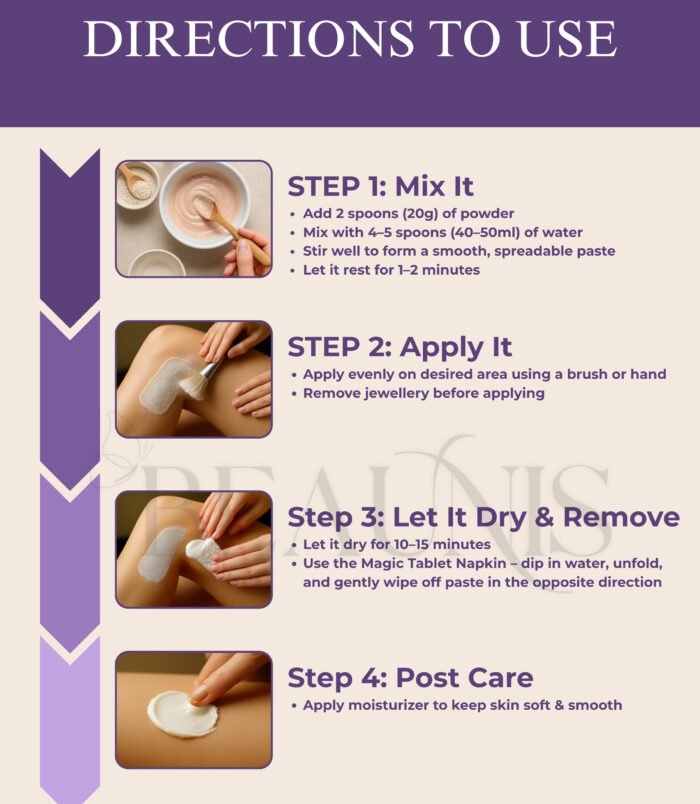 Lavender Painless Hair Removal Wax Powder